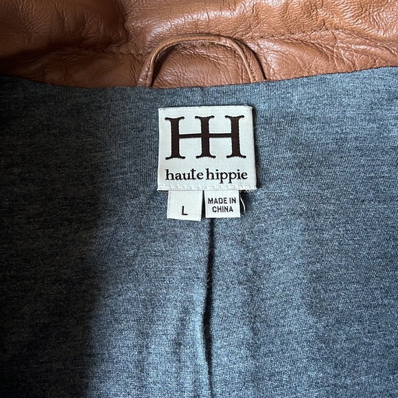 HH haute hippie Leather Jacket Size L - Picture 5 of 16